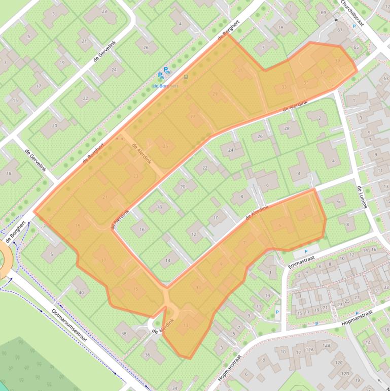 Kaart van postcodegebied 7591DX.