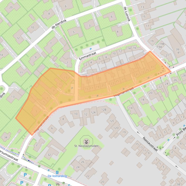 Kaart van postcodegebied 7591EB.