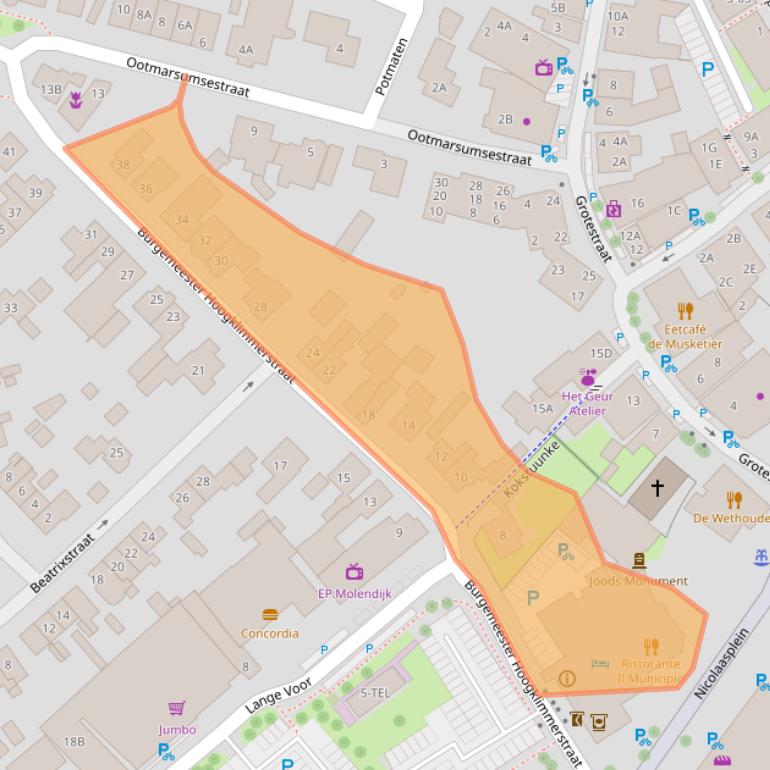 Kaart van postcodegebied 7591ET.