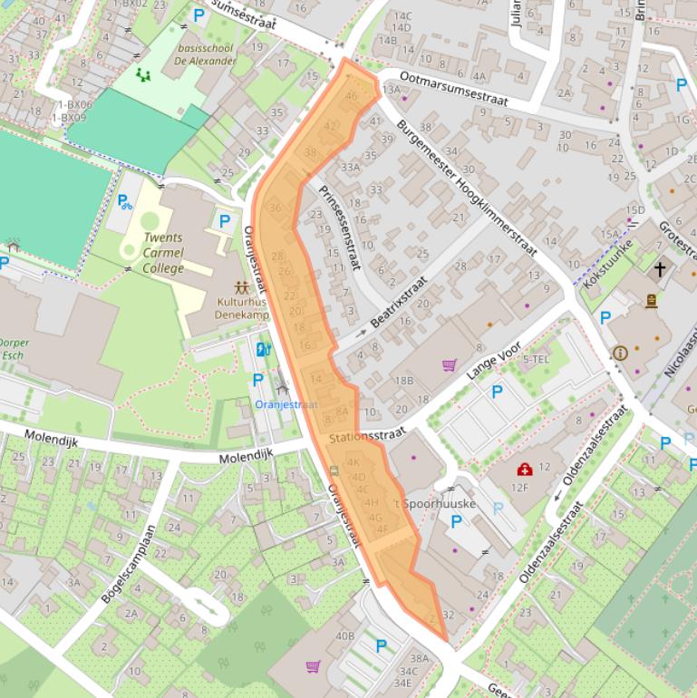 Kaart van postcodegebied 7591GB.