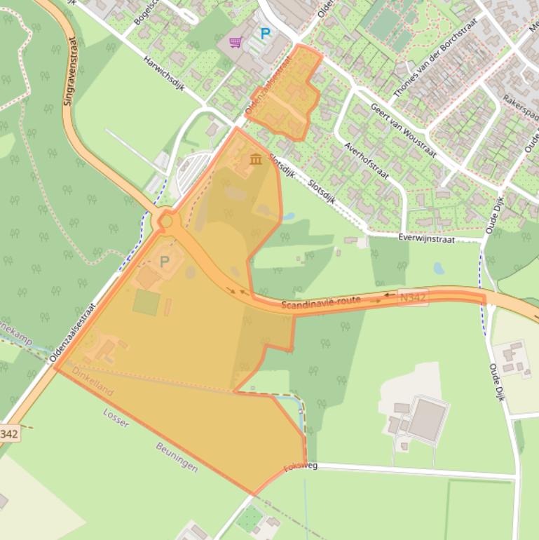 Kaart van postcodegebied 7591GL.