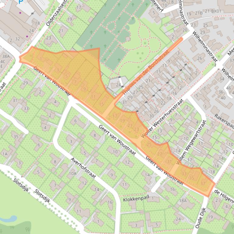 Kaart van postcodegebied 7591GS.