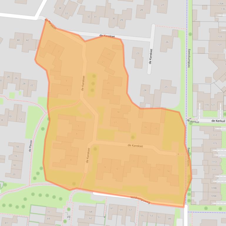 Kaart van postcodegebied 7591JE.