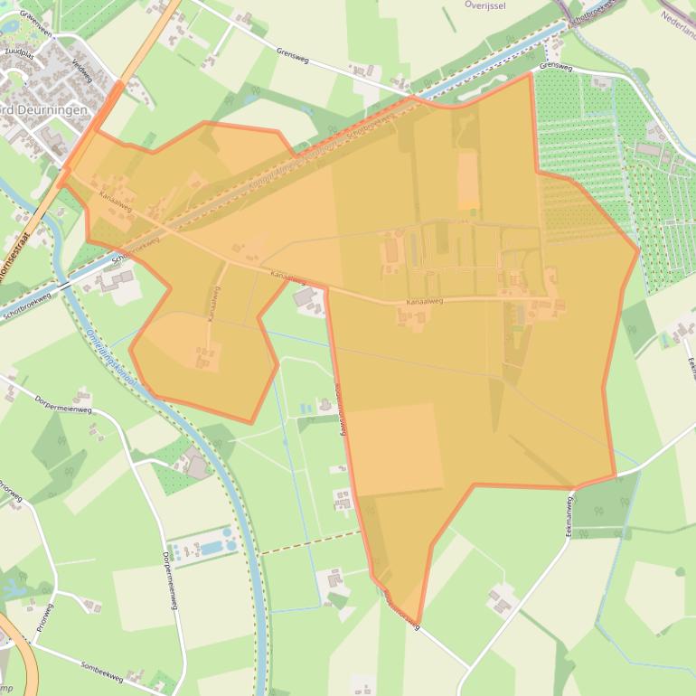 Kaart van postcodegebied 7591NH.