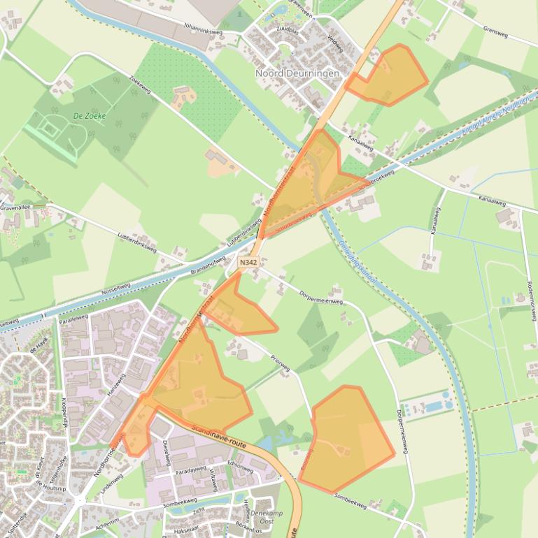 Kaart van postcodegebied 7591NL.