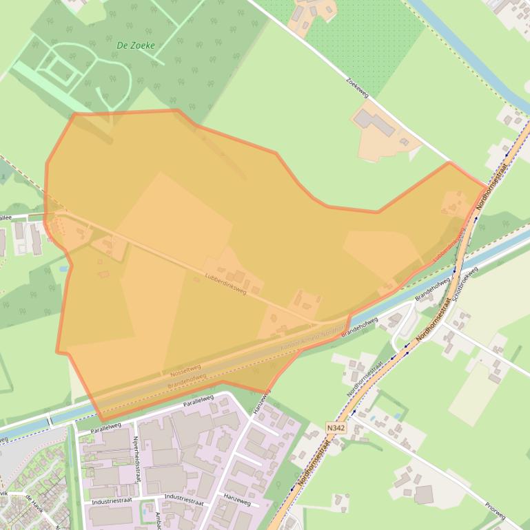 Kaart van postcodegebied 7591PB.