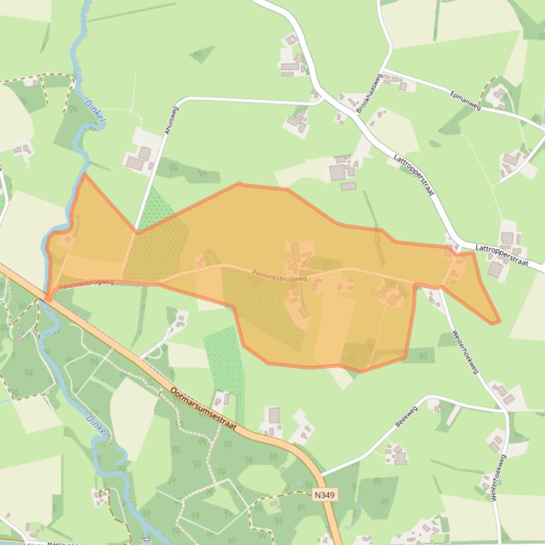 Kaart van postcodegebied 7591PM.