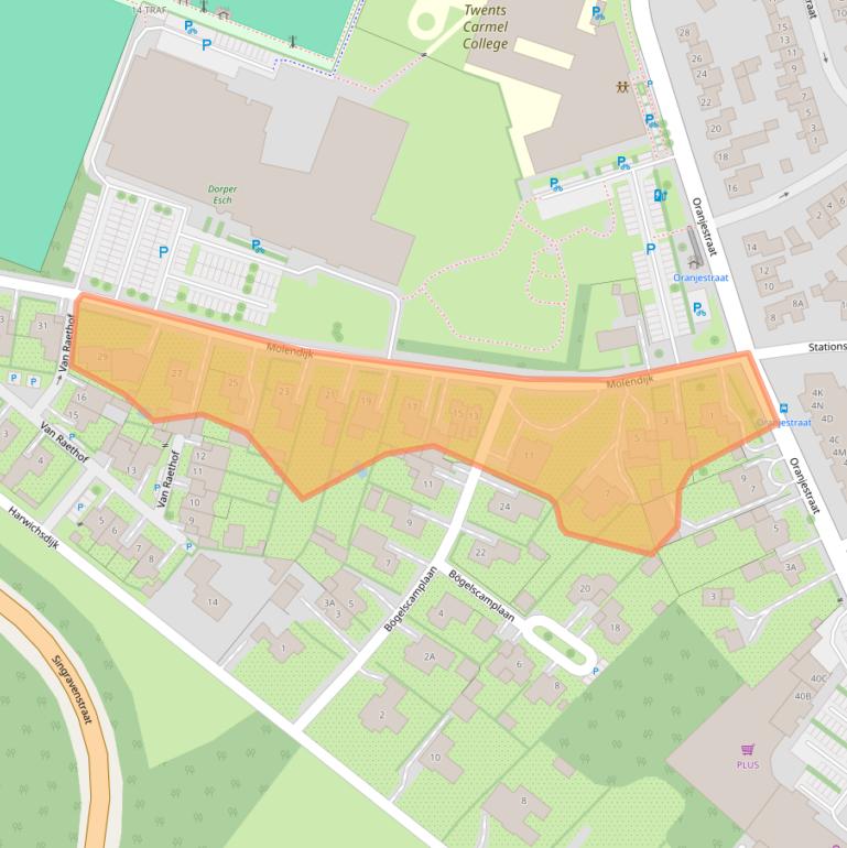 Kaart van postcodegebied 7591PV.