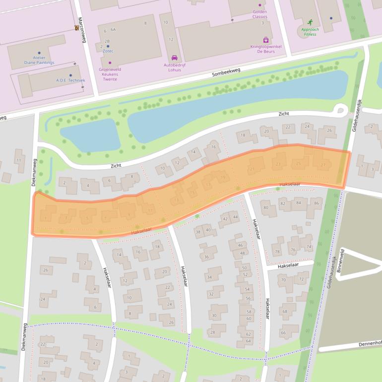 Kaart van postcodegebied 7591SE.