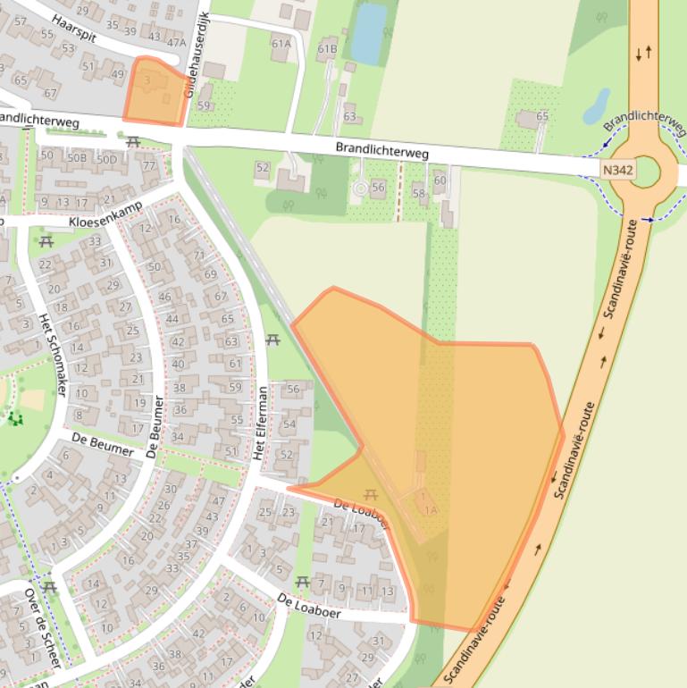 Kaart van postcodegebied 7591TD.