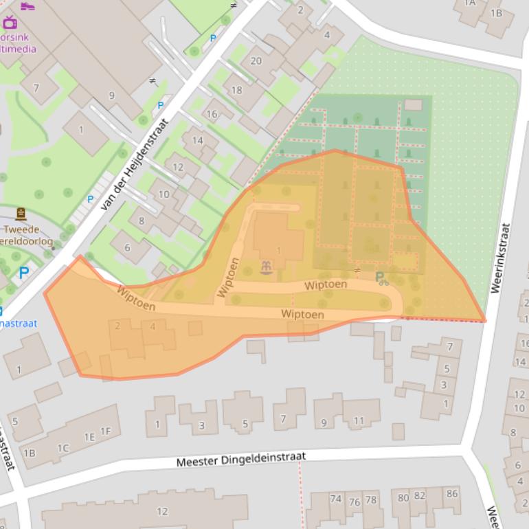 Kaart van postcodegebied 7591VJ.
