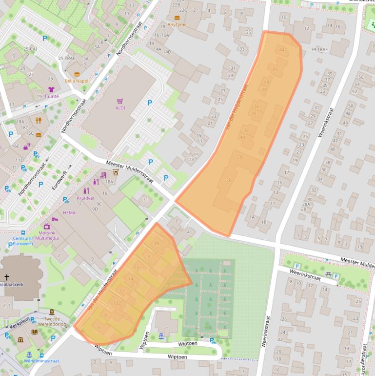 Kaart van postcodegebied 7591VK.
