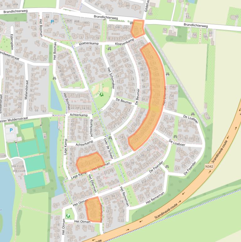 Kaart van postcodegebied 7591WC.