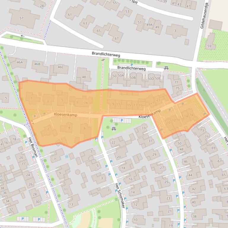 Kaart van postcodegebied 7591WN.