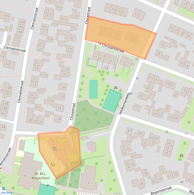 Kaart van postcodegebied 7591XL.