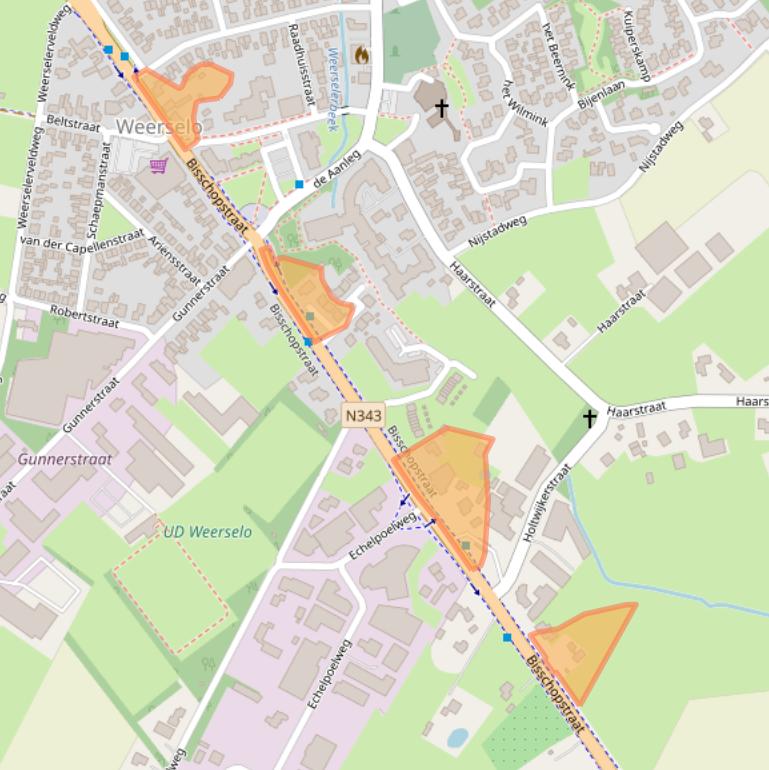 Kaart van postcodegebied 7595AT.