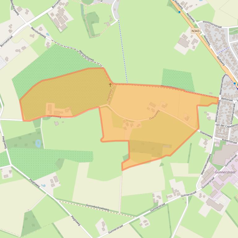 Kaart van postcodegebied 7595KL.