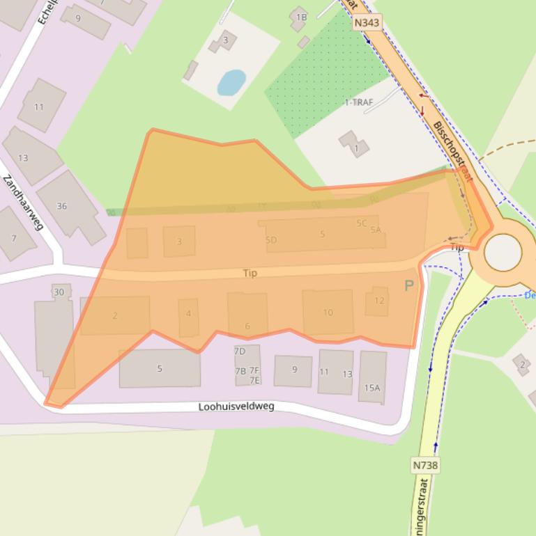 Kaart van postcodegebied 7595KN.