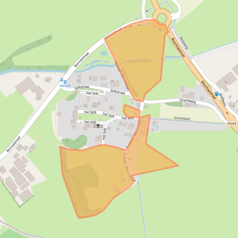 Kaart van postcodegebied 7595LC.