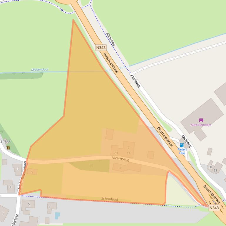 Kaart van postcodegebied 7595LS.