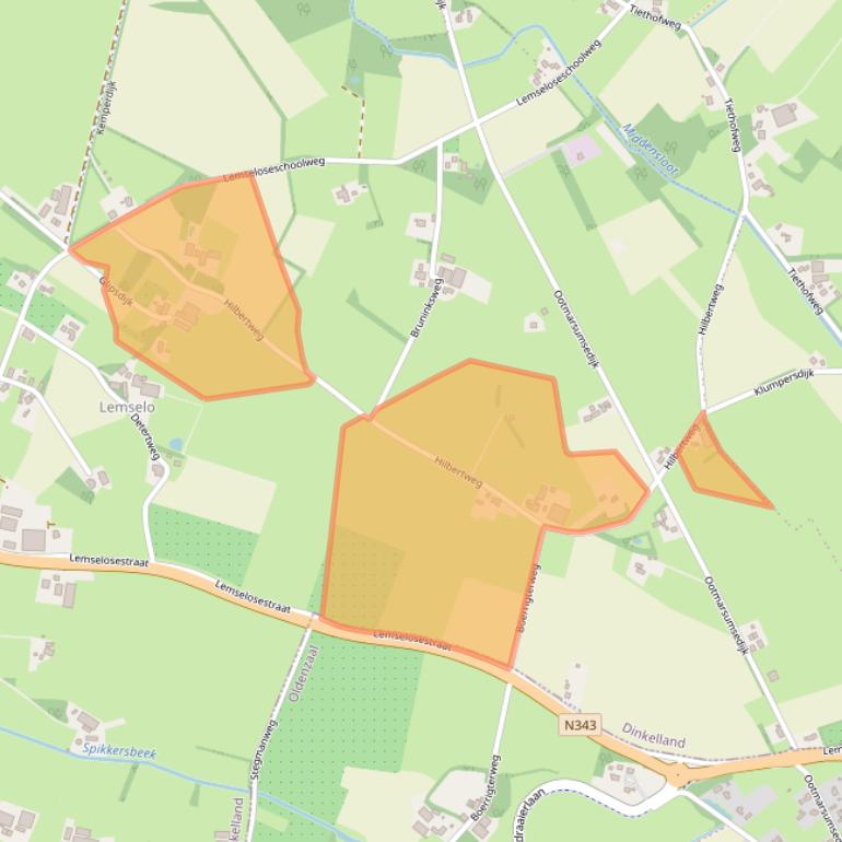 Kaart van postcodegebied 7595MK.