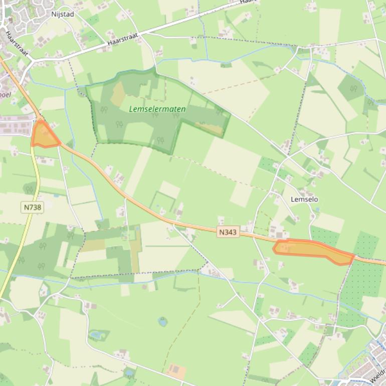 Kaart van postcodegebied 7595MN.