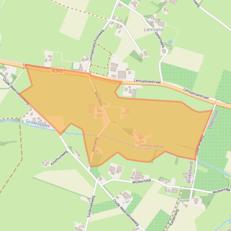 Kaart van postcodegebied 7595NB.