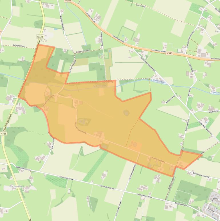 Kaart van postcodegebied 7595NJ.