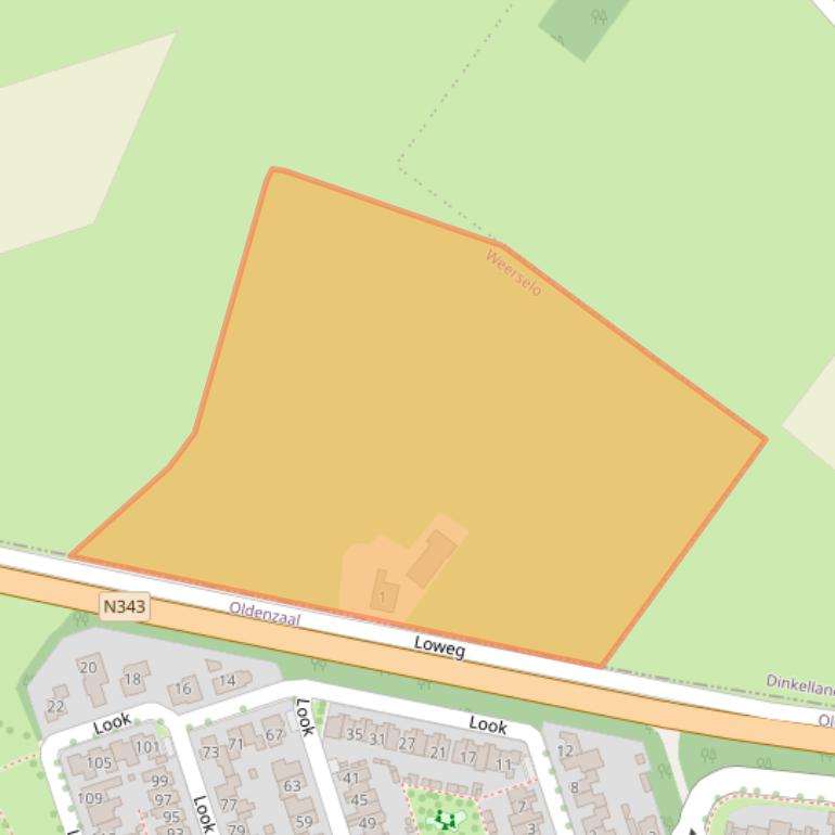 Kaart van postcodegebied 7595NL.