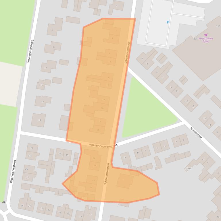 Kaart van postcodegebied 7595XE.