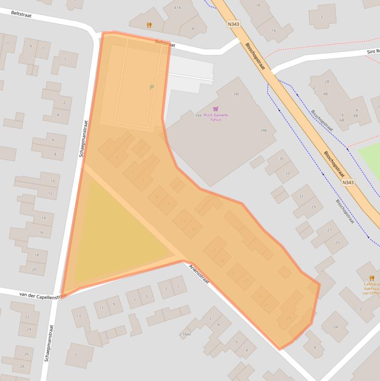 Kaart van postcodegebied 7595XH.