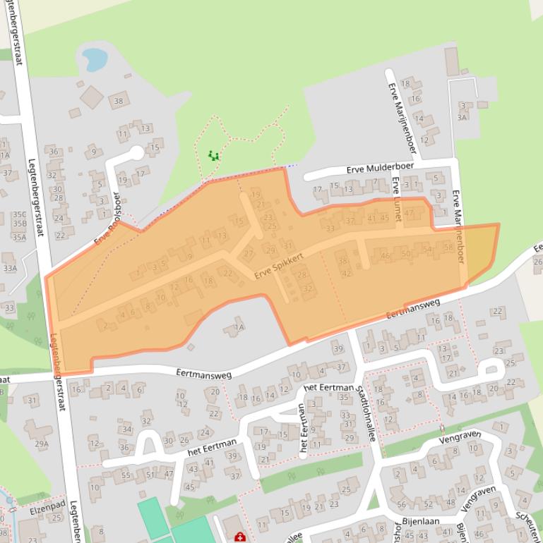 Kaart van postcodegebied 7595XS.