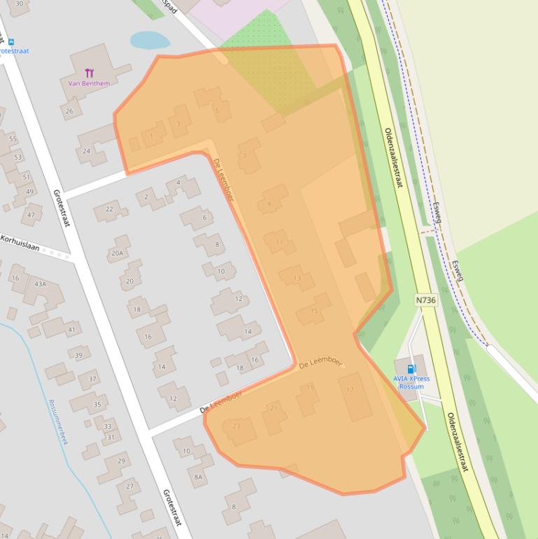 Kaart van postcodegebied 7596JD.