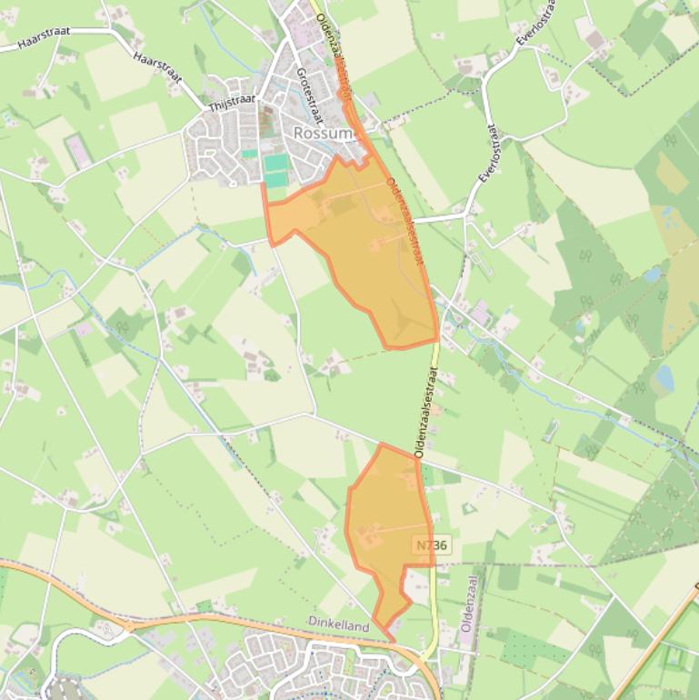 Kaart van postcodegebied 7596KA.