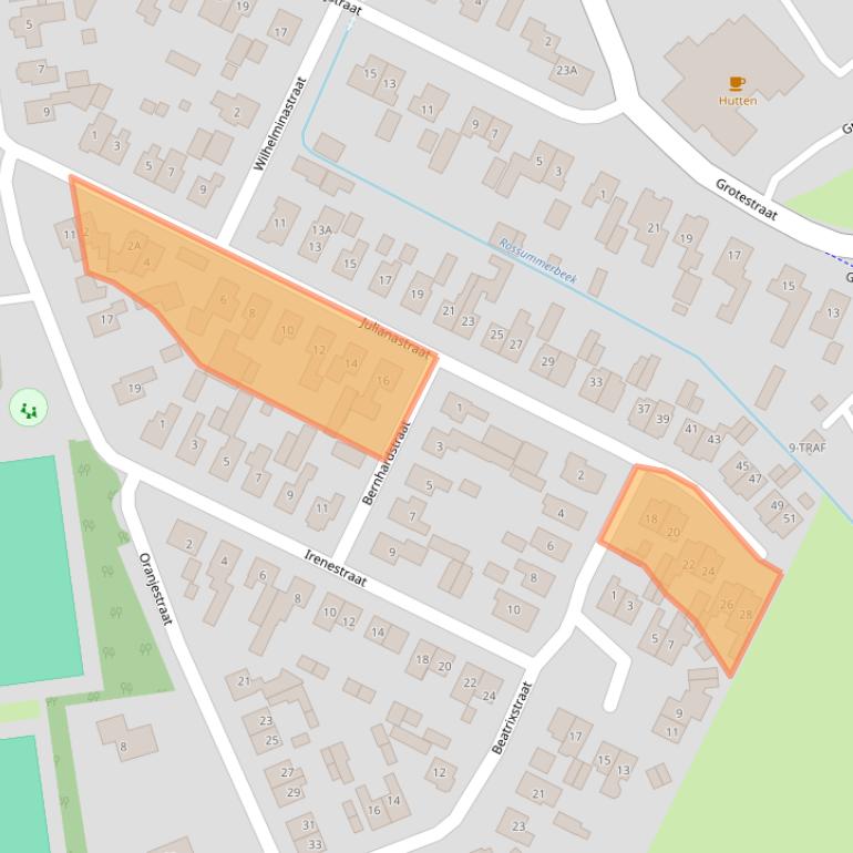 Kaart van postcodegebied 7596KT.