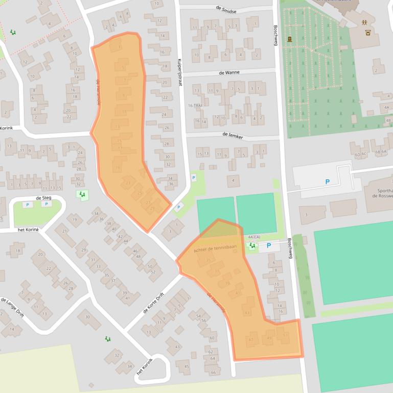 Kaart van postcodegebied 7596LT.