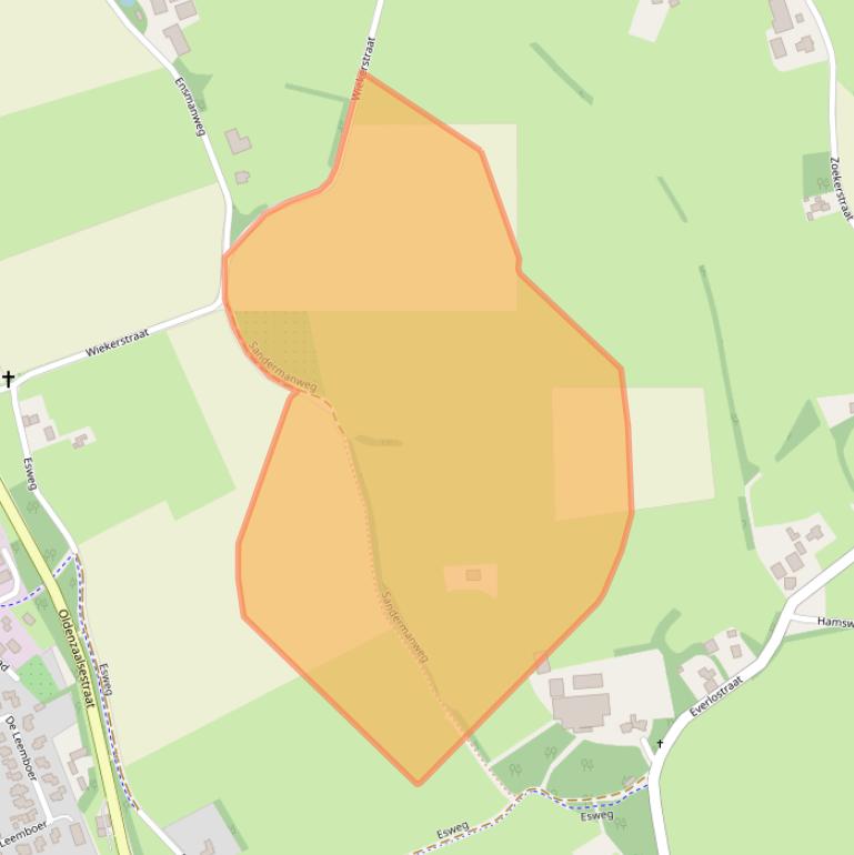 Kaart van postcodegebied 7596MX.