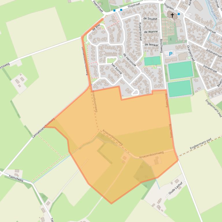 Kaart van postcodegebied 7596PJ.