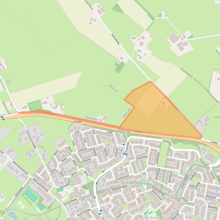 Kaart van postcodegebied 7596PK.