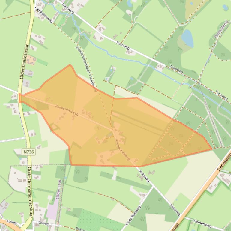 Kaart van postcodegebied 7596RA.