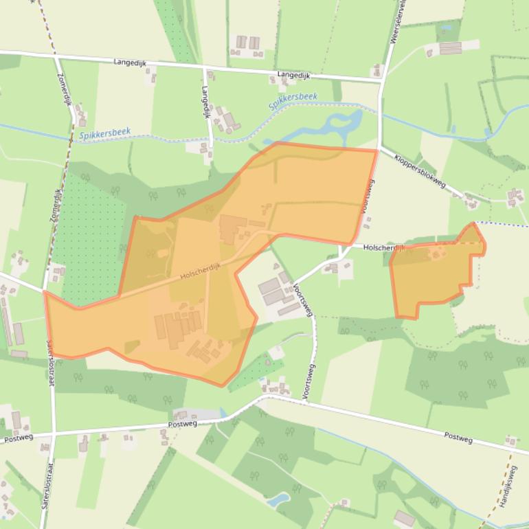 Kaart van postcodegebied 7597KA.