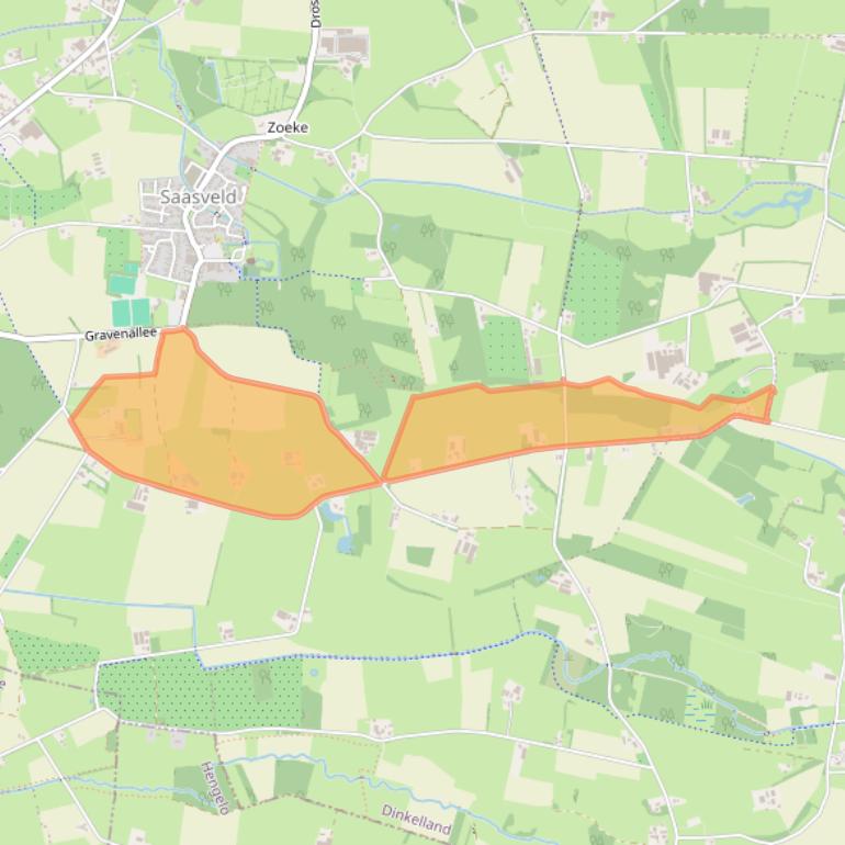 Kaart van postcodegebied 7597KD.