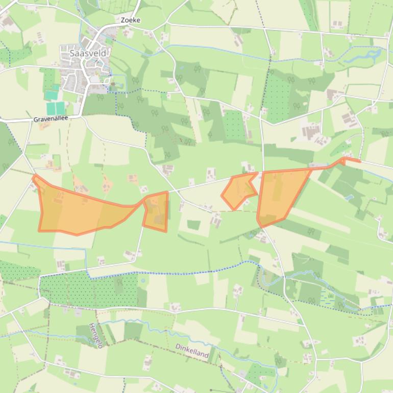 Kaart van postcodegebied 7597KE.