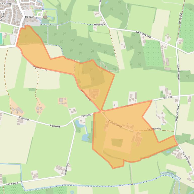 Kaart van postcodegebied 7597KG.