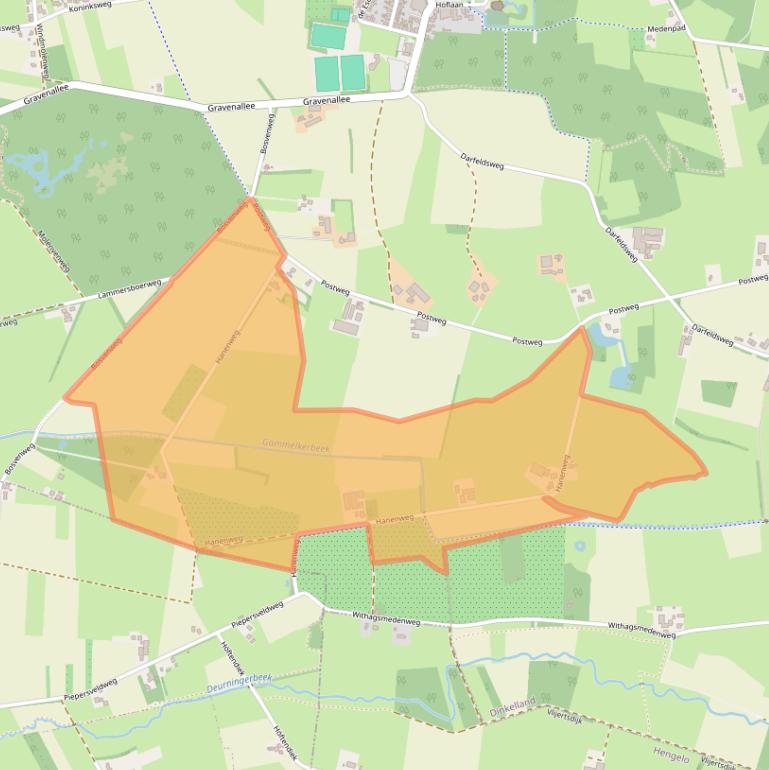 Kaart van postcodegebied 7597KH.