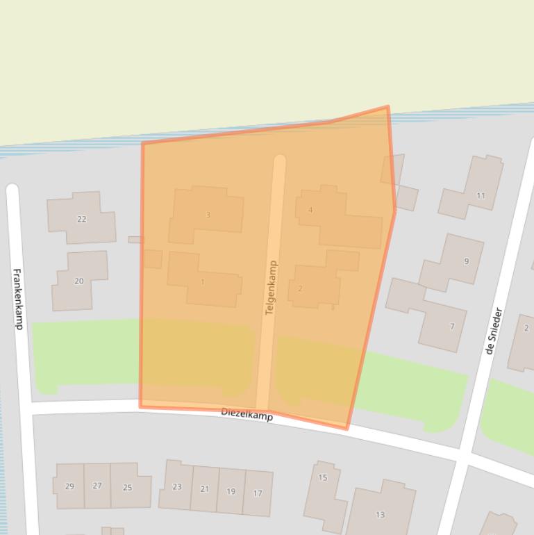 Kaart van postcodegebied 7597KK.