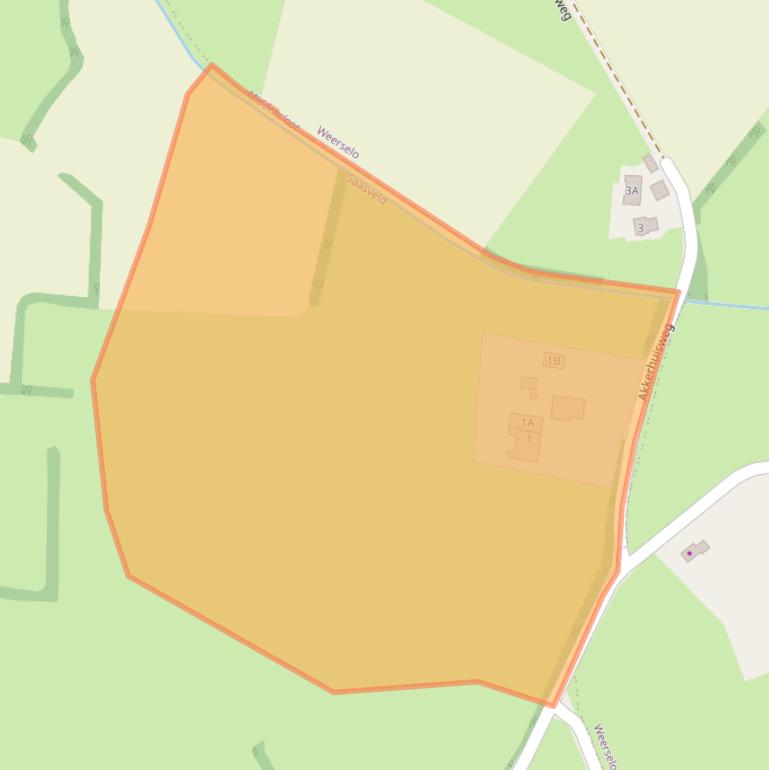 Kaart van postcodegebied 7597LE.