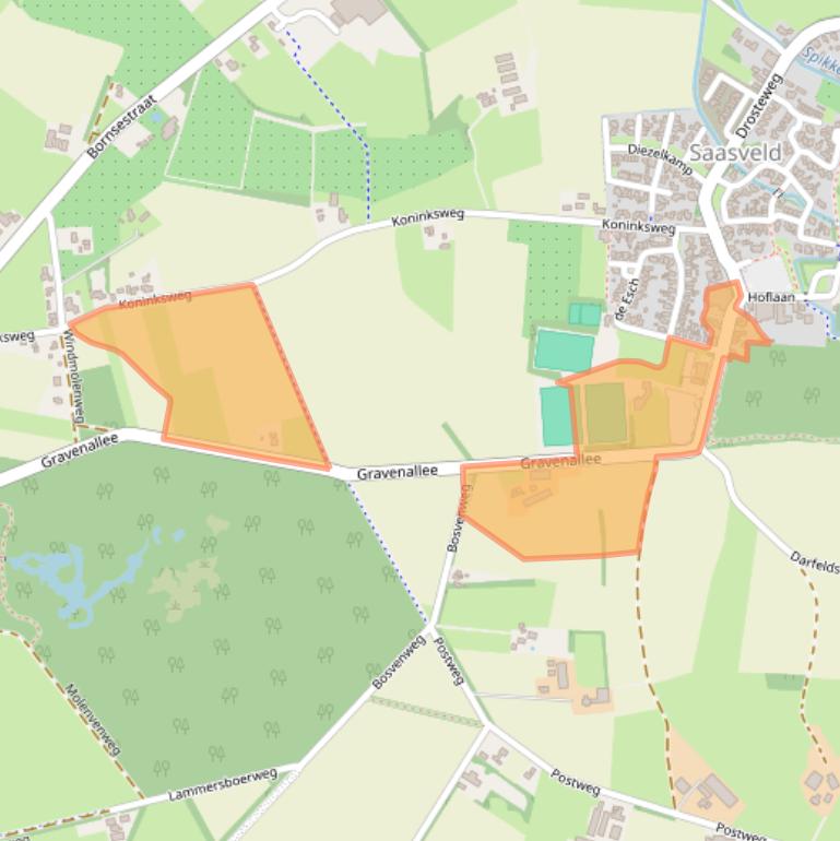 Kaart van postcodegebied 7597LR.