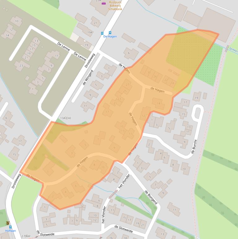Kaart van postcodegebied 7597ML.