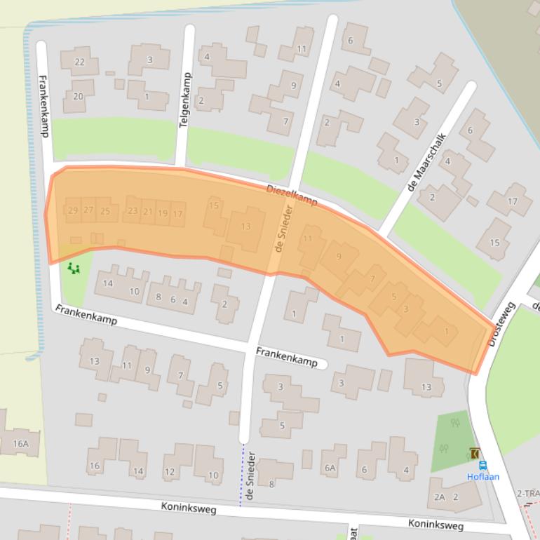 Kaart van postcodegebied 7597MS.